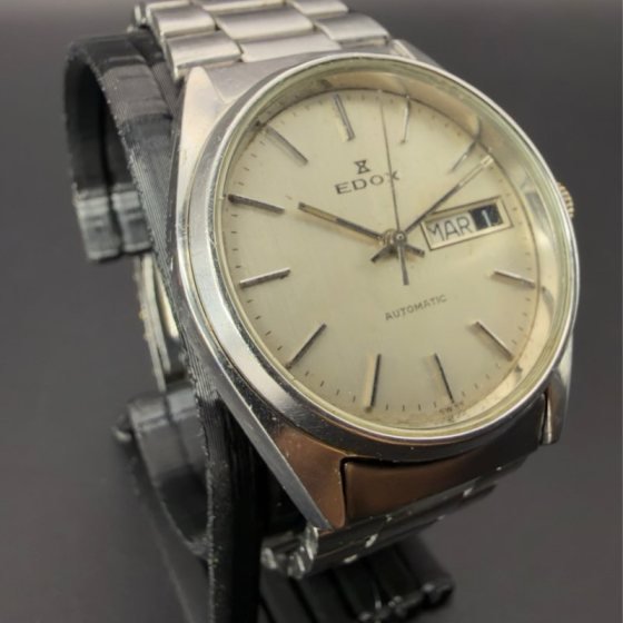 Edox automático vintage suizo día y fecha