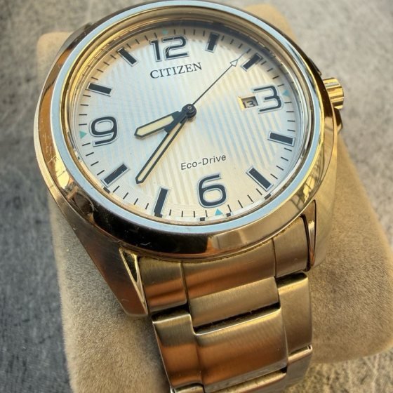 Citizen Eco-Drive J810 100M esfera plata con caja — segunda foto